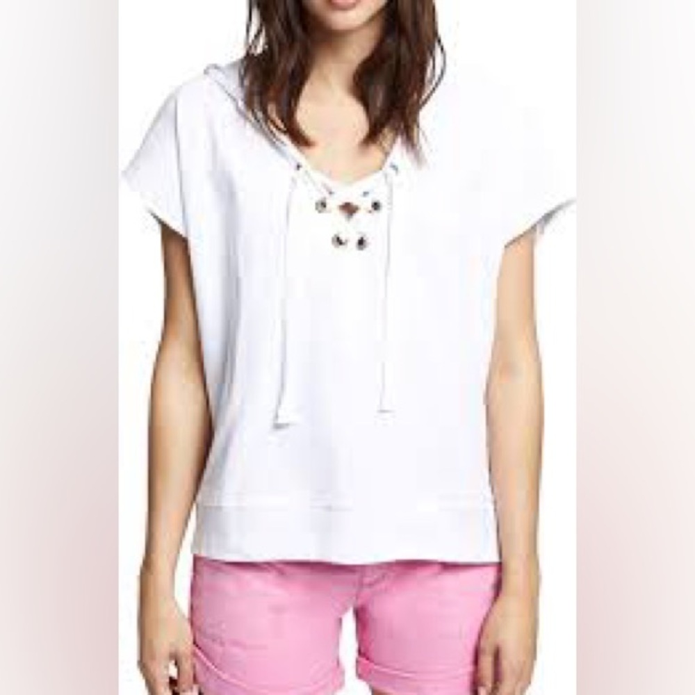 Short sleeve hooded sweatshirt